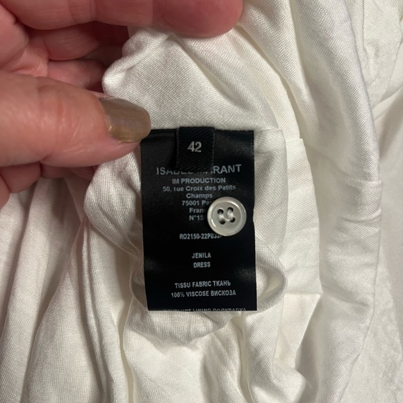 NWT Isabel Marant- White Jenila Dress. Size US 12. French Size 42. - Picture 8 of 10